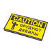 Патч ПВХ "CAUTION Орудуют Дебилы" (49х90 мм)